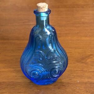 Wheaton Miniature Blue Glass Decorative Bottle